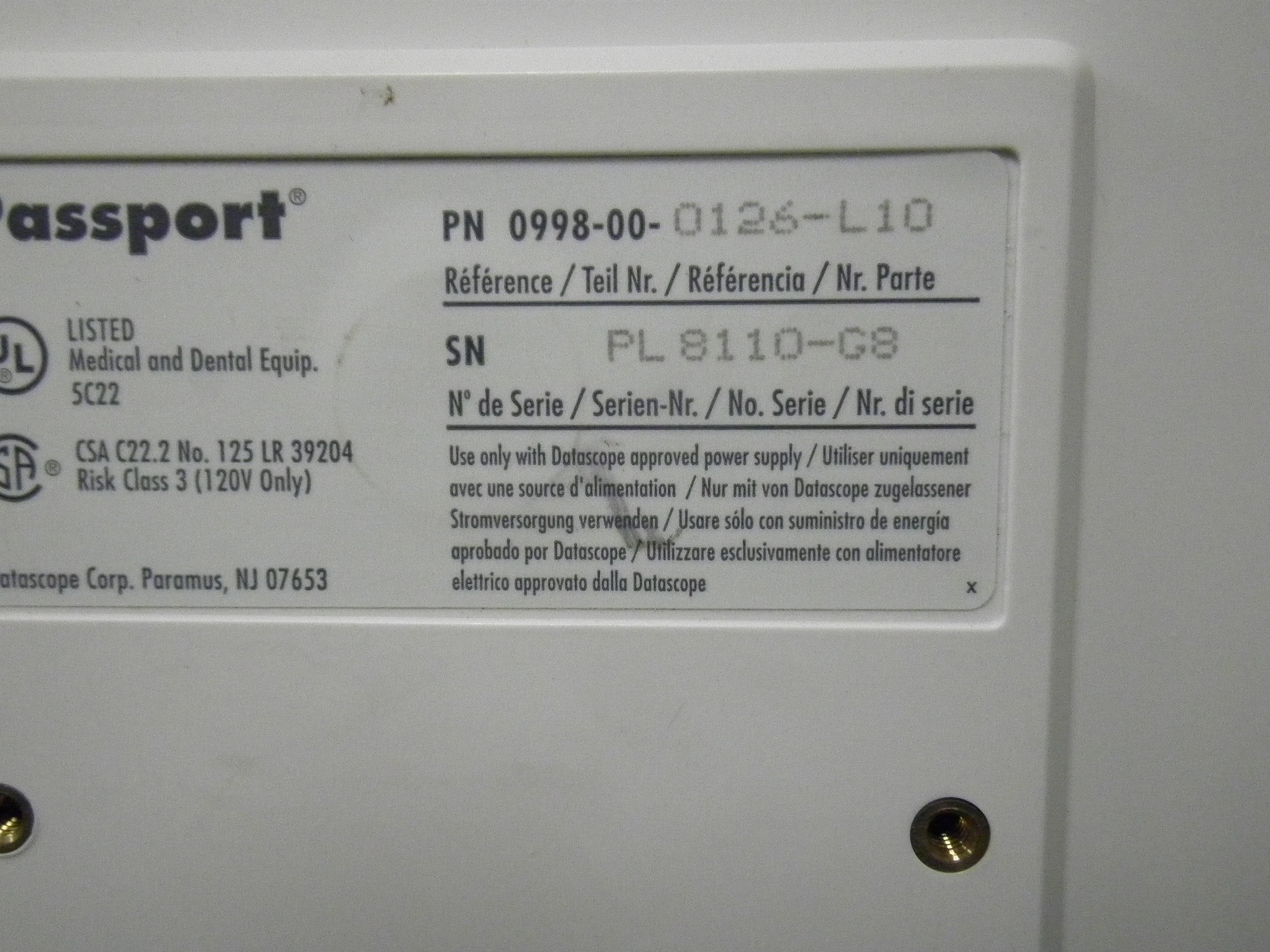 Datascope Passport LT