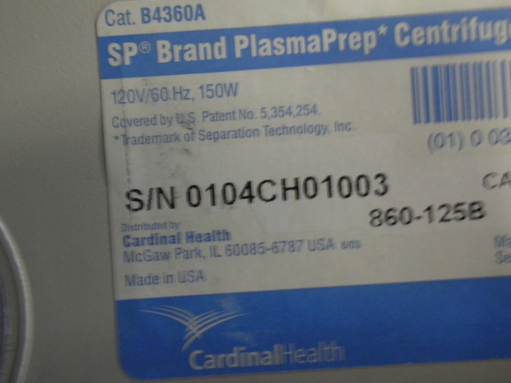 Cardinal Health SP Brand Plasma Prep