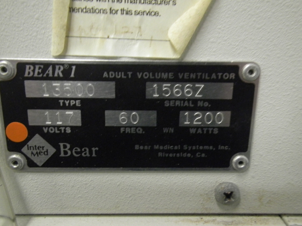 Bear Medical Systems Bear 1