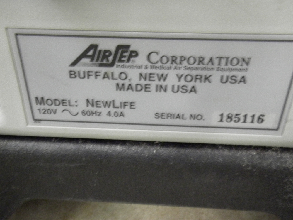AirSep NewLife 120V 60HZ 4.0A