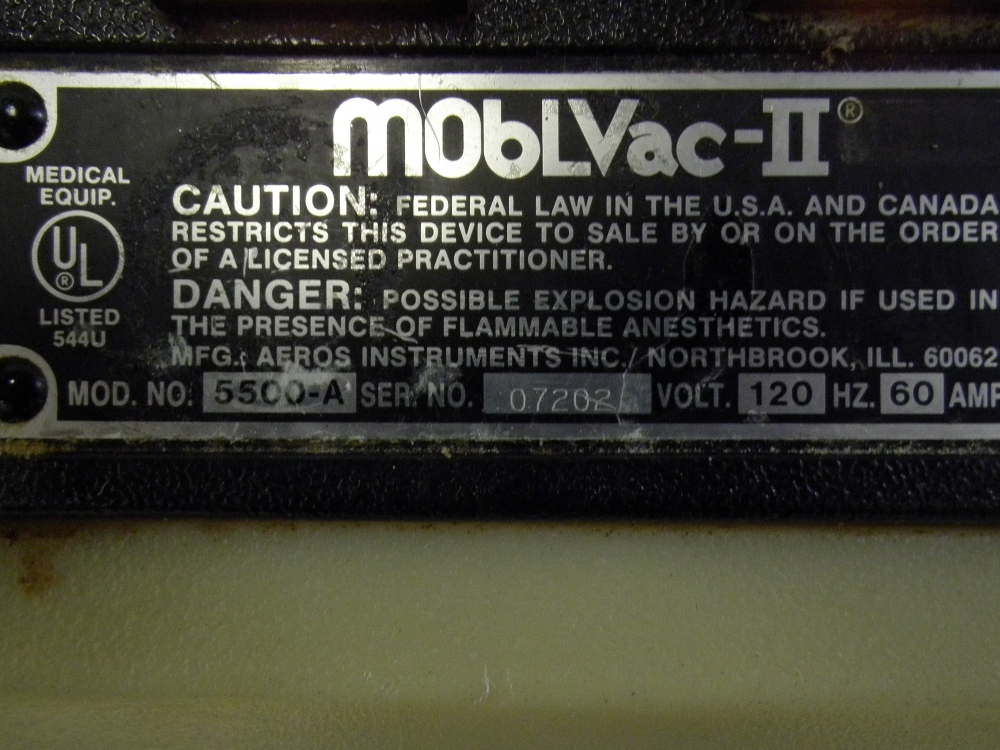 Aeros Instruments Inc MOBLVAC II